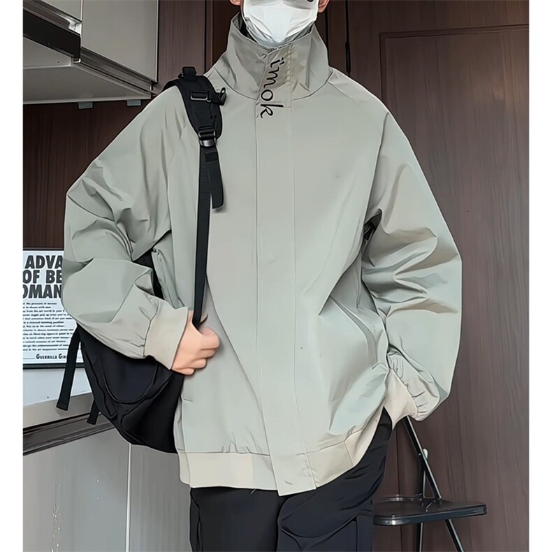 JK5006/P65春装新款个性刺绣立领飞行员夹克男潮流上衣外套,男装夹克,电商A141