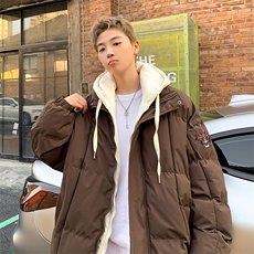 抖音供应现货！三防冬季加厚假两件羽绒棉衣外套棉服BM8825特P98，男装棉衣，电商A486