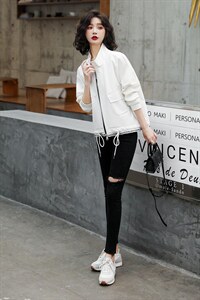 港风棒球服小个子短外套2021年春季新款韩版百搭宽松短外套女图片