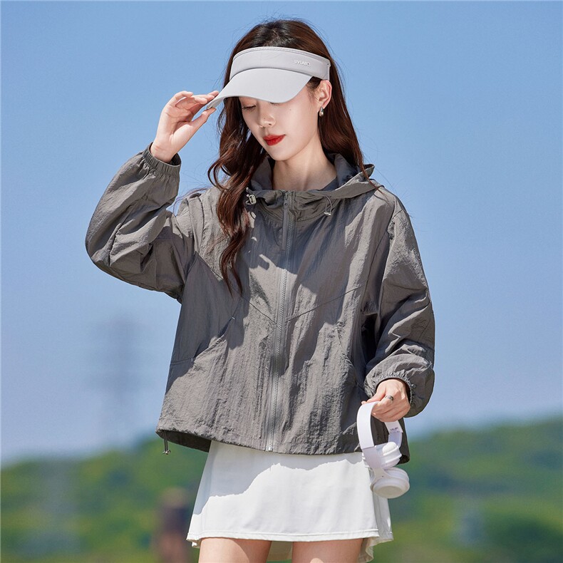 现货2026春夏秋夏季时尚休闲宽松型透气薄款女士短外套,女装防晒衣,靓衣阁