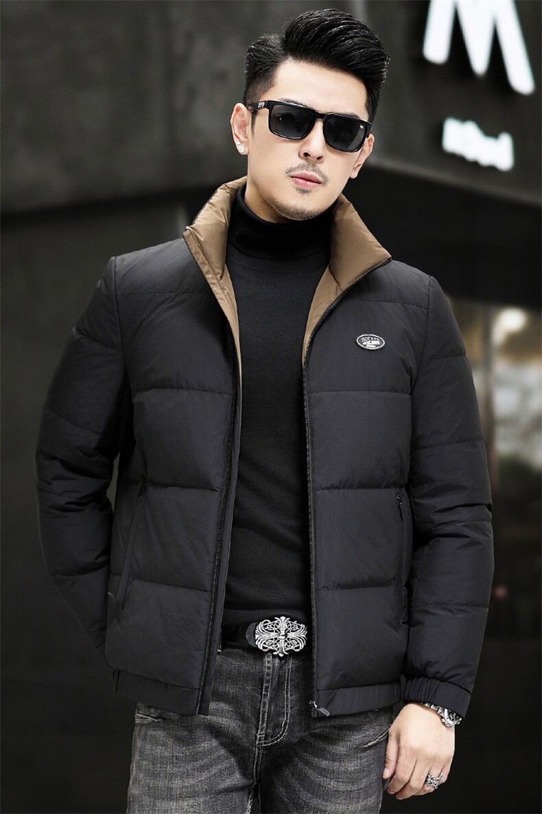 B9802钱塘2020-3商务冬季厚款立领新款中年男士羽绒服P228,男装羽绒服,钱塘207-3