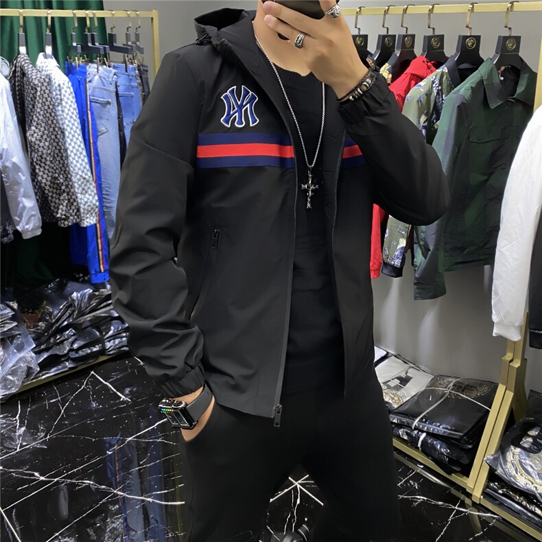 7172秋季新款连帽棒球服男休闲个性夹克,男装夹克,钱塘2010-1