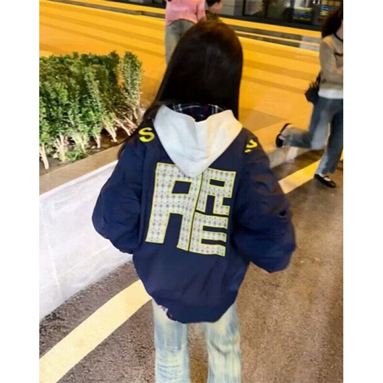 慵懒美式高街刺绣飞行员夹克棒球服女潮流无品牌新款文艺J972,男装夹克,星座1116A（原606A-3）