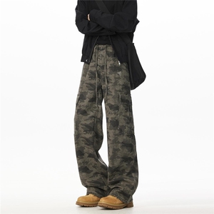 美式高街工装小众迷彩裤男 个性百搭休闲裤K9910/P53图片