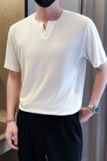 夏打底衫纯色百搭纯色圆领T恤短袖社会小伙A236-82557-特P33，男装T恤，电商A236