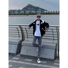 网图有货秋季撞色拼接棒球服外套男宽松休闲百搭夹克女A993-P45，男装夹克，星座1505