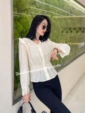 早秋新款抽褶衬衫上架，女装衬衫，天使公主