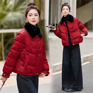 2025年冬季短款羽绒中式新款羽绒服图片