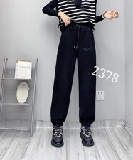 数字刺绣收脚卫裤，女装休闲裤，帝瀛 DY