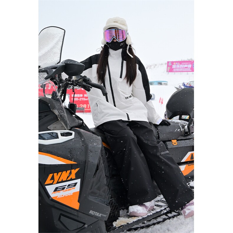 冬新加棉加厚单板双板防风袖滑雪衣裤男女HF57+HK1158J加绒-P285,男装休闲套装,电商A001