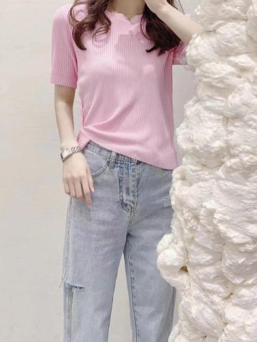 一粒扣针织上衣,女装,WW9