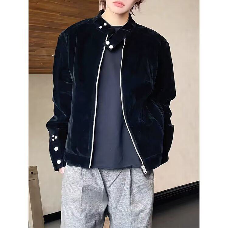 百搭潮流原宿慵懒ins气质哈灵顿外套磨砂质感日系新款W6759-P72，女装短外套，星座412-3