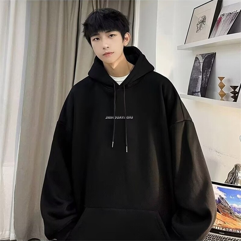男生连帽卫衣chic港风痞帅外套潮流上衣宽松百搭ins潮牌CM155/P54图片