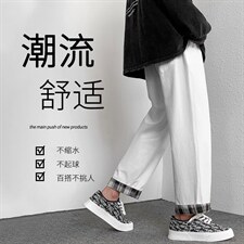 春季2022高街风运动潮流百搭抗皱休闲九分卫裤K615-特批：35，男装休闲裤，星座718-1