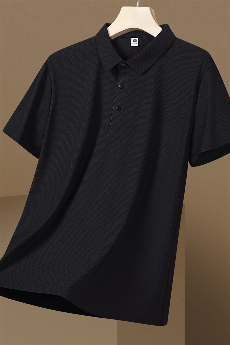 短袖polo衫男冰丝夏季翻领凉感t恤衫纯色半袖商务PL12357-P35,男装Polo衫,星座610（原A335）