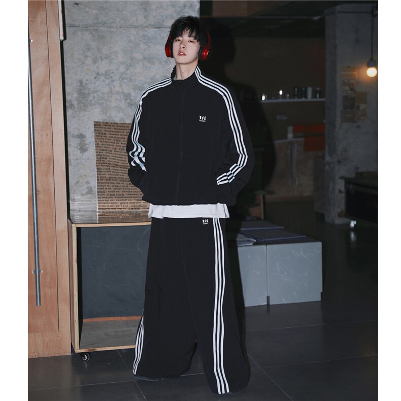 美式巴家三条杠情侣夹克外套长裤运动套装衣H1003P78裤KH123P58,男装夹克,电商A341