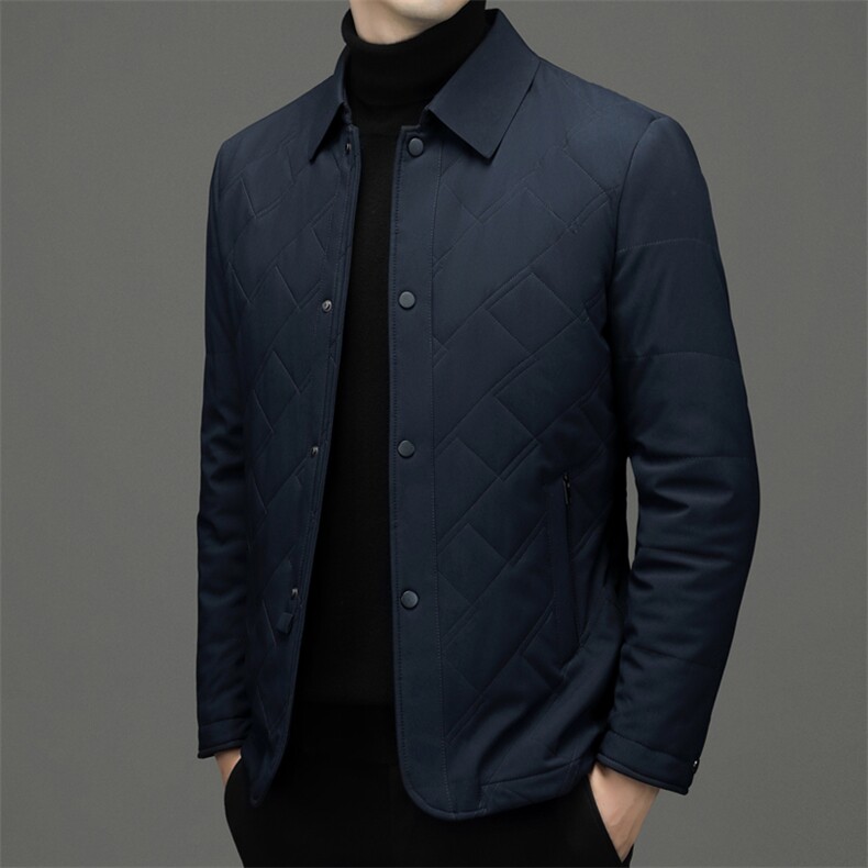 秋冬季男士加棉夹克中年爸爸冬装外套加厚保暖老年人男装夹棉衣服图片