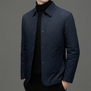 秋冬季男士加棉夹克中年爸爸冬装外套加厚保暖老年人男装夹棉衣服图片