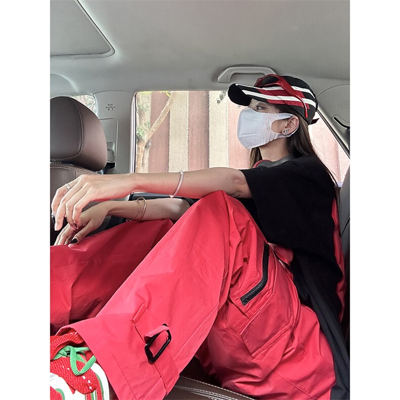 B221 美式ins街头hiphop宽松休闲多口袋工装裤子 LK23120-P65控88图片