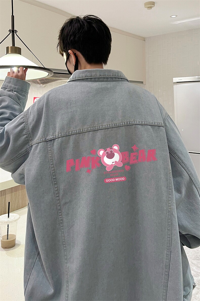 牛仔夹克男大码牛仔外套男茄克NJ77329-P60加绒款-P75,男装夹克,电商A040