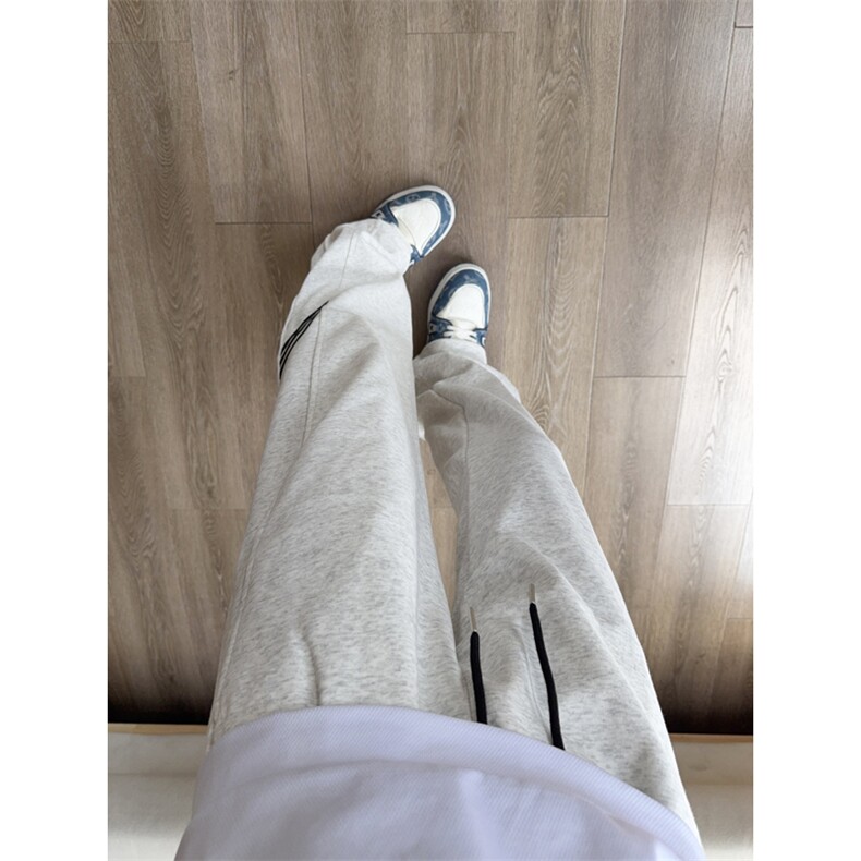 B221美式ins暗黑慵懒风宽松直筒三条织带休闲裤LK25573-特P35控68,男装休闲裤,电商B221
