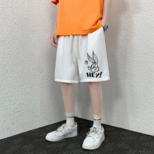 HD74179-P22华夫格短裤男大码宽松五分裤男直筒中裤，男装休闲裤，电商A040