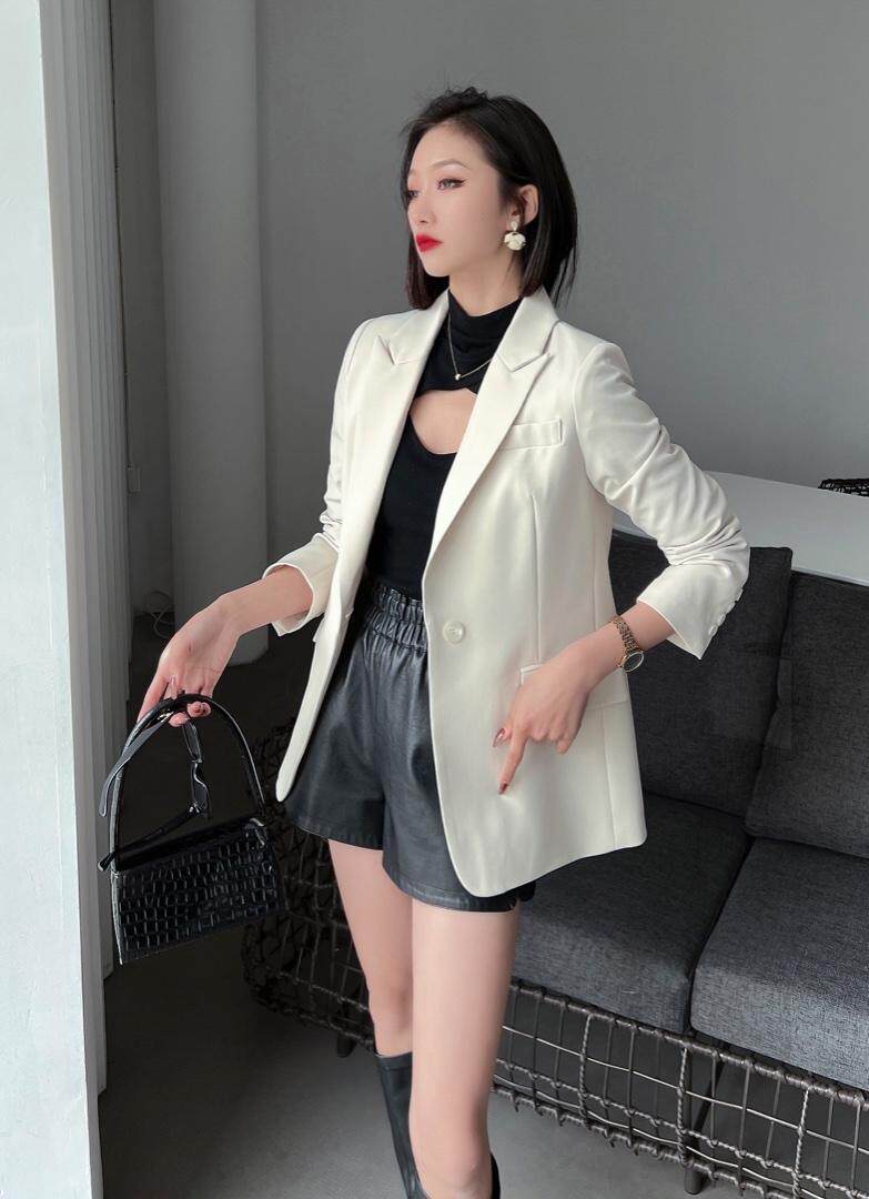 【现货】春装新款韩版显瘦纯色修身西装，女装西装，名怡