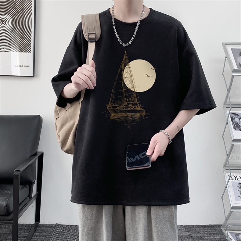 麂皮绒短袖t恤男大码半袖男JD82409-P25,男装T恤,电商A040