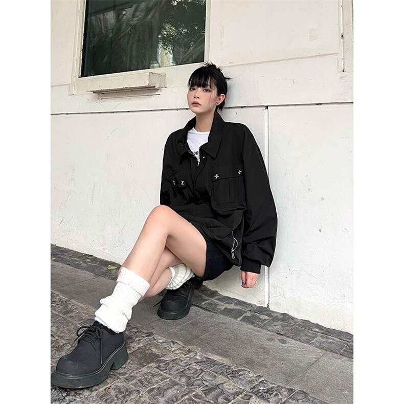 B221美式ins高街暗黑金属感宽松休闲外套上衣SY2303-P90控118,男装夹克,电商B221