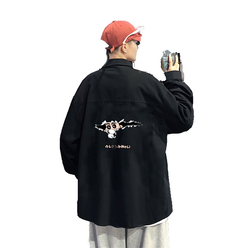 春季长袖衬衫男宽松港风衬衣男外套男CSCS289-P35图片