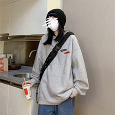 中性风！抖音直播高品质重磅卫衣男圆领卫衣女XW371-P45，男装卫衣，电商B371