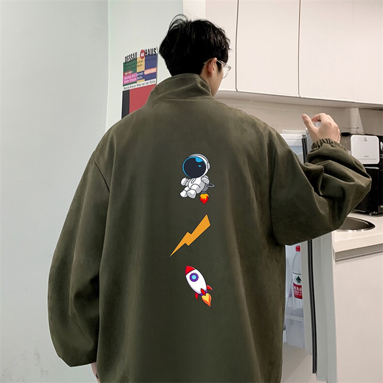 麂皮绒夹克男大码立领褂子外套JK85165-P68加绒款-P78,男装夹克,电商A040