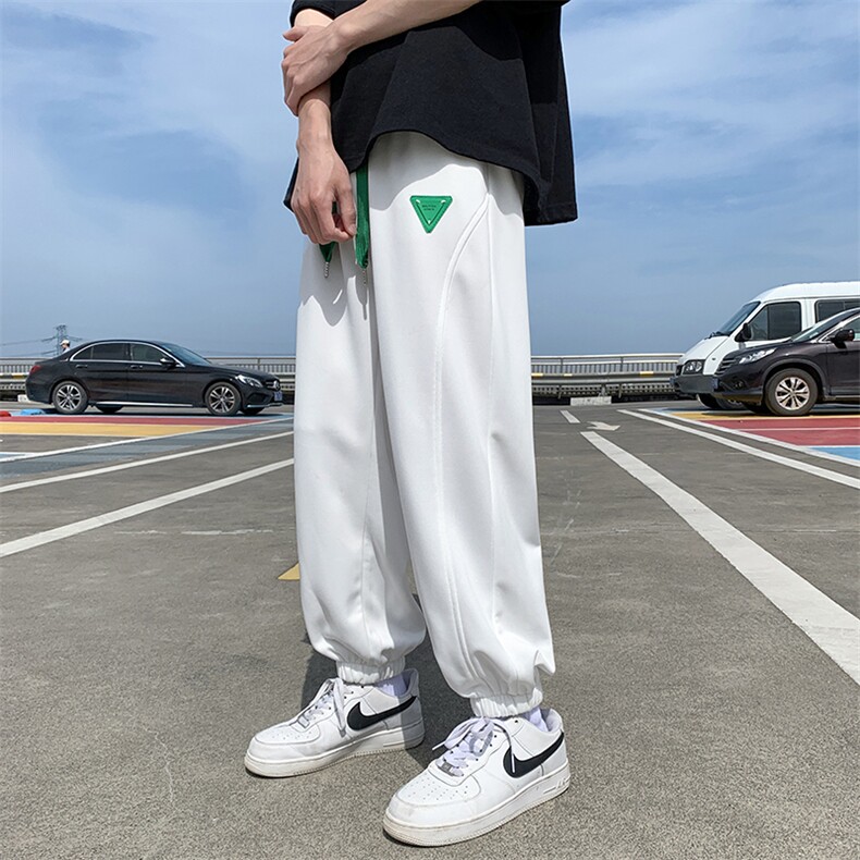 2025夏季新款港风束脚抽绳男运动休闲裤D201-DM151-P40图片