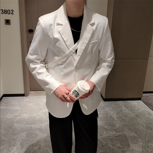 春季ins网红潮流西装男气质痞帅设计感西服外套潮XZ055-P125控150图片