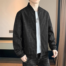 店主风宽松夹克百搭落肩简约棒球领上衣外套YHJK-8819-P45，男装夹克，星座717
