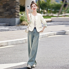 新中式国风提花外套女2025早春新款小香风小个子短款唐装名媛上衣，女装短外套，艾仟回(原伊仟回)