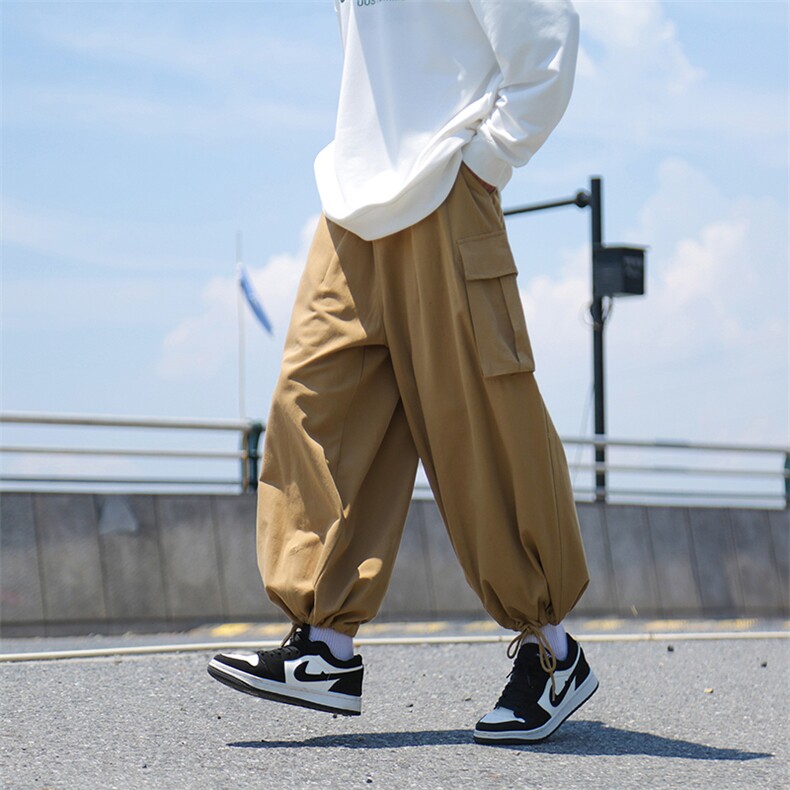 阔腿工装裤男日系潮牌休闲裤子大码宽松拖地长裤K0741-P45,男装休闲裤,星座308B-1