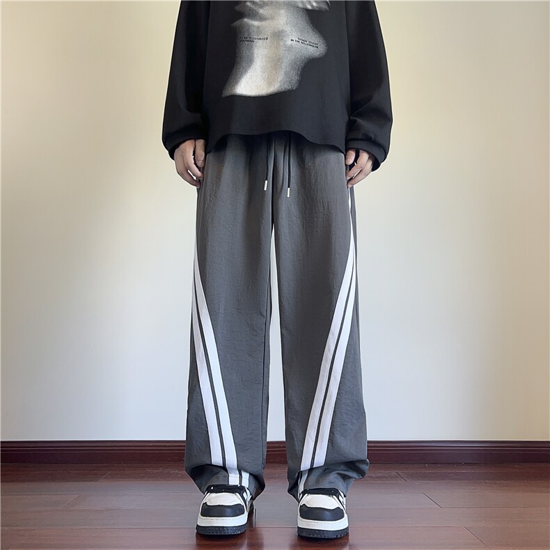 秋季新款潮流条纹设计运动宽松百搭休闲裤B315-K24291-特p35控68,男装休闲裤,电商B315