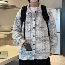 慵懒潮流秋季原宿长袖简约潮衬衫百搭文艺M661-P58，男装衬衫，星座1109-3