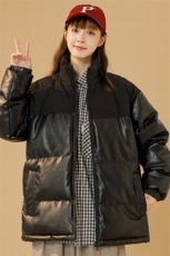 新款PU皮棉衣中性外套宽松冬装加厚港风学生帅气面包服M6689-P100，男装棉衣，星座815-2