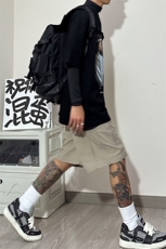 美式潮牌纯色短裤男夏季薄款复古工装痞帅大码休闲运动健身裤子，男装休闲裤，电商A014