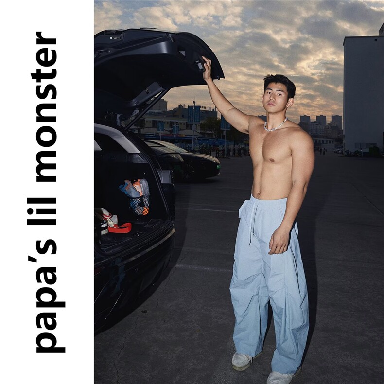 欧美风藏蓝色宽松工装阔腿休闲裤女夏高腰辣妹直筒口袋垂感拖地裤,女装休闲裤,星座1210-1