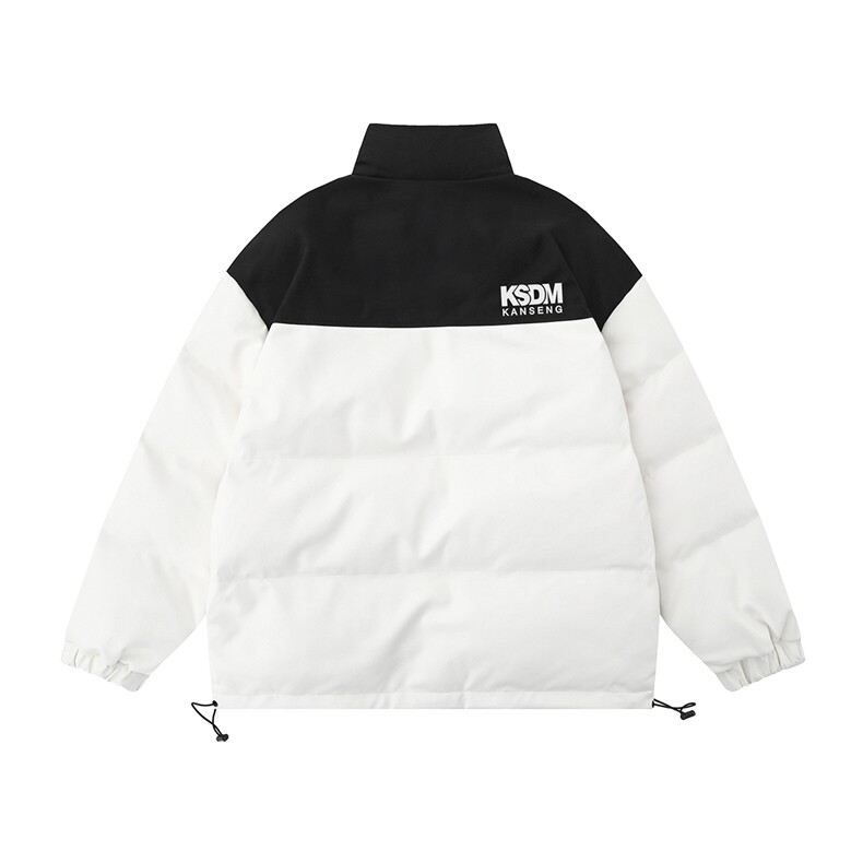 白底23新款冬季时尚百搭宽松字母印花棉服外套MY403P115控158,男装棉衣,电商A247-1