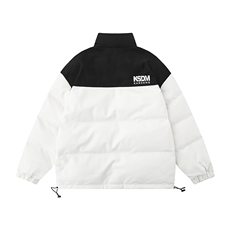 白底23新款冬季时尚百搭宽松字母印花棉服外套MY403P115控158，男装棉衣，电商A247-1