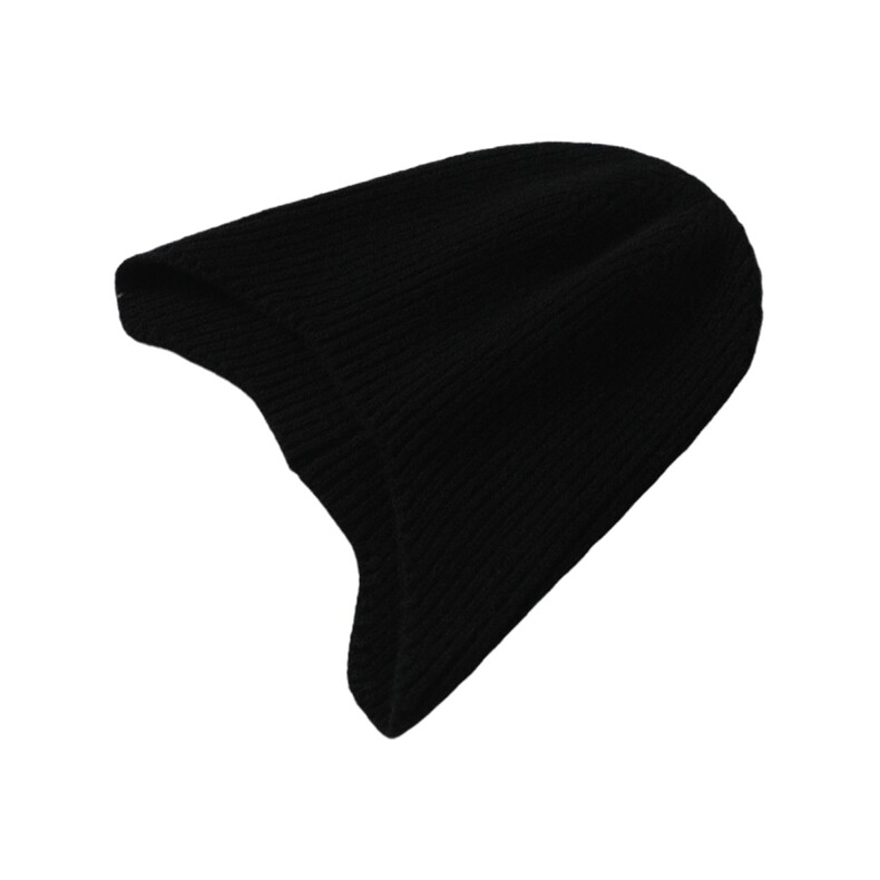 时尚保暖羊毛针织帽冬季必备护耳包头帽经典黑色设计舒适百搭，帽子，唯若美羊绒