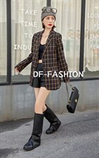 现货，格子西装，女装西装，笛菲
