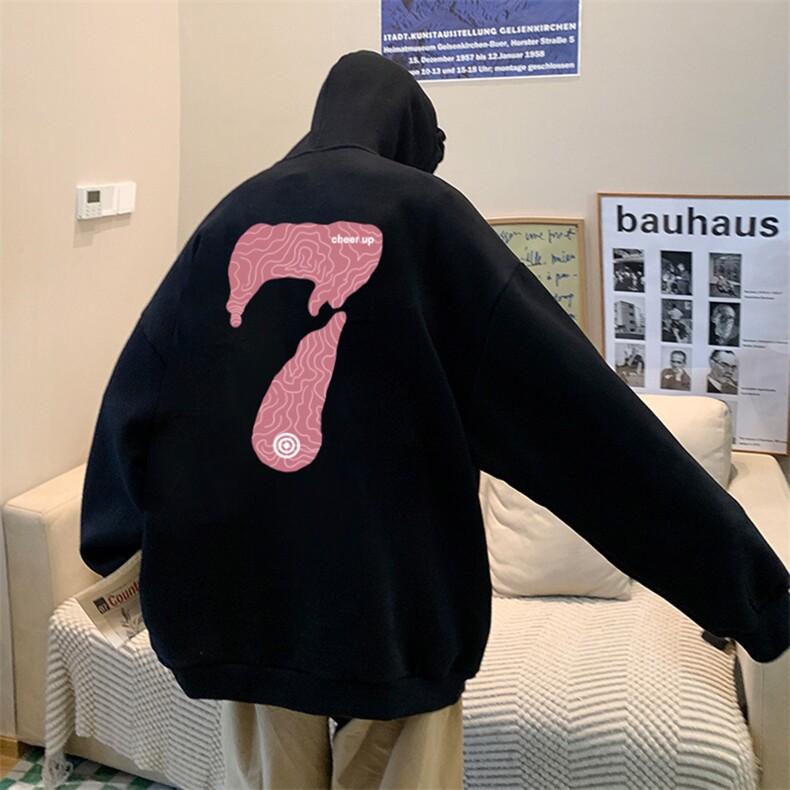 抖音供货、重磅360克现货字母印花连帽卫衣宽松HD019-1-LMWY4455，男装卫衣，电商019-1