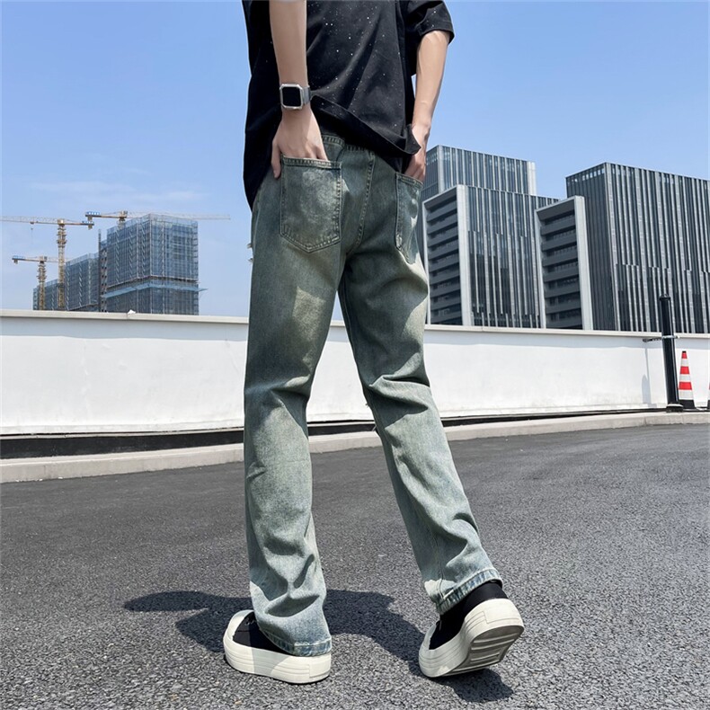 夏季新款男士破洞牛仔裤直筒牛仔长裤NZ37-P40,男装牛仔裤,星座308B-2
