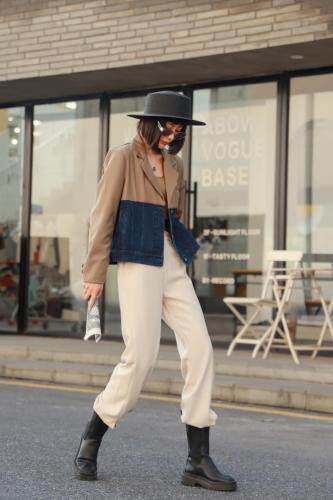 短款带标小西装，女装西装，C&B