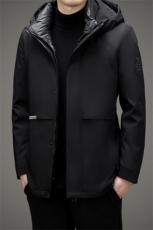 V2361钱塘2020-3秋冬中年男士连帽羽绒服保暖商务休闲外套P285，男装羽绒服，钱塘207-3